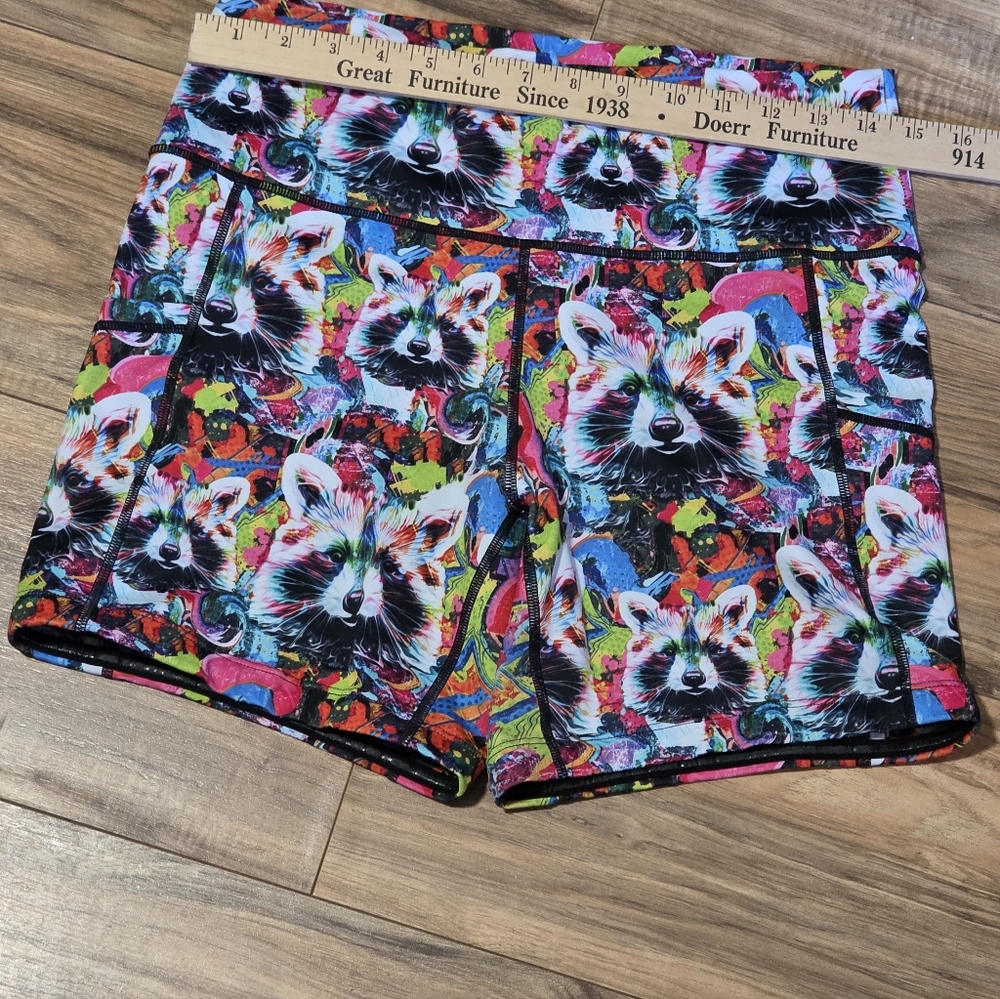 Constantly Varied Gear High Waist Colorful Raccoon Shorts - Picture 6 of 11